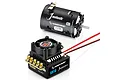Hobbywing Justock XR10 G2.1 brushless motor and G3S 60A ESC combo set on a white background.