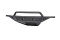 A black tubular front bumper for a Traxxas RC vehicle, featuring a minimalist design with mounting holes.
