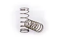 Two metallic RC shock springs for Traxxas GT-Maxx, one standing vertically and one lying horizontally on a white background.