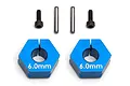Factory Team Blue Aluminium 12mm Wheel Hex (6mm Thick) Set 6Pcs 71034