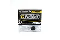 Castle Creations 24T 48P pinion gear in retail packaging, showing 5mm bore specification.