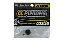 Castle Creations 20 tooth 48 pitch pinion gear with 5mm bore in original retail packaging.