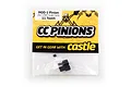 Castle Creations 11-tooth Mod-1 pinion gear in its original yellow and black retail packaging.