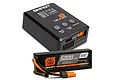 Spektrum S100 USB Smart Charger and a 5000mAh 2S 7.4V LiPo hard case battery with IC5 connector.