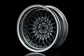 MST 1.9" 501 Off-Set Changeable Flat Silver/Silver Black Rims 4pcs 832104SBK