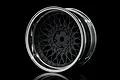 MST 1.9" 501 Off-Set Changeable Silver/Flat Black Rims 4pcs 832103FBK