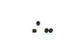 Four small black metal grub screws arranged on a white background.