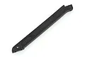A black plastic front chassis brace for an HSP RC car, shown at an angle against a white background.
