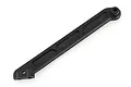 A black plastic rear chassis brace for an HSP RC car, shown against a white background.