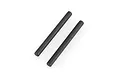 Two black metal hinge pins for RC car suspension, shown against a white background.