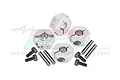 GPM Aluminium 12mm Clamping Wheel Hexes 4Pcs - Silver XV2010-S