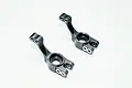 A pair of black aluminium RC rear hubs from GPM Racing, shown against a plain white background.