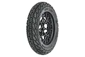 Pro-Line 4.9 inch Hot Lap MX S3 front wheel for RC motorcycles, featuring a black spoked rim and treaded rubber tyre.