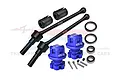 GPM 88mm Carbon Steel Front/Rear CVD Shafts w/ Aluminium Wheel Lock & Hex Claw Set - Blue TS088F/RS-B
