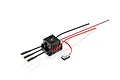 Hobbywing QuicRun WP 10BL60 G2 brushless electronic speed controller with attached wiring and power switch.