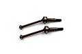 Two brown metal Yeah Racing universal CVD driveshafts with 39mm laser-etched on the shaft, set against a plain white background.