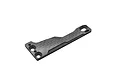 A carbon fiber RC Maker floating servo brace with a checkered weave pattern and multiple mounting holes.