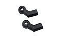 Two black RC Maker offset ball cups for RC car suspension, shown against a white background.