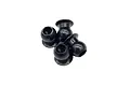 Four black steel female suspension balls for RC cars, shown in a cluster against a white background.