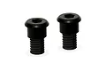 Two black RC Maker top deck fine thread shoulder screws with hex heads, shown against a white background.
