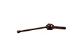 A brown metallic RC car CVD driveshaft isolated on a white background.