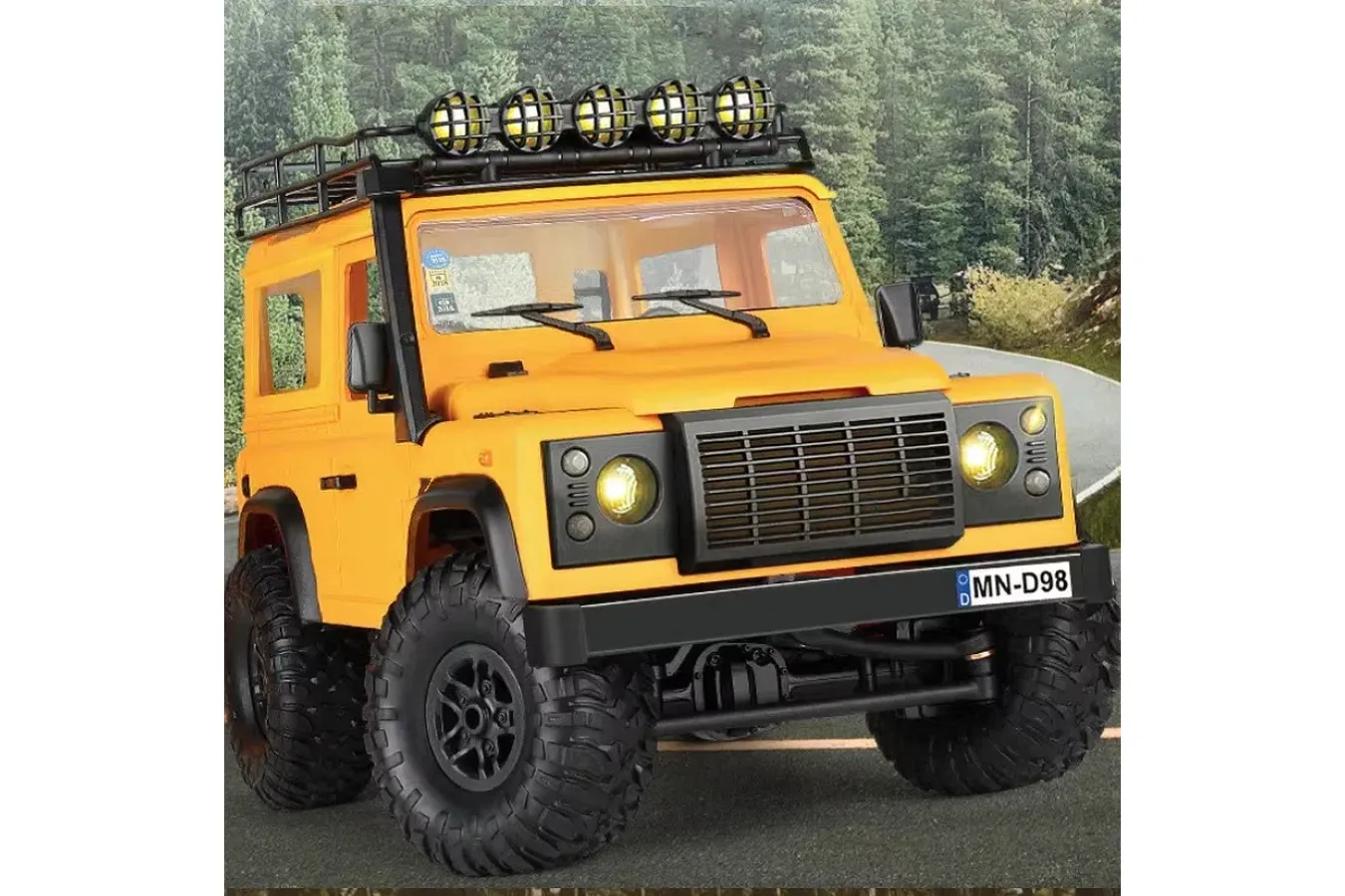 MN Model Land Rover RC Rock Crawler Electric 4WD 1/12 Scale RTR - Yellow