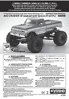 Kyosho Mad Crusher VE RC Monster Truck Manual