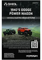 Axial SCX24 Dodge Power Wagon RC Rock Crawler Manual