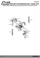 Losi Mini LMT RC Monster Truck Exploded View