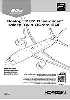E-Flite RC Plane Micro Boeing 787 Dreamliner 715mm Twin 30mm EDF Jet Instruction Manual