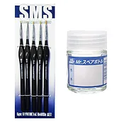 Paint Brushes & Mixing Jars