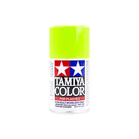 A 100ml can of Tamiya TS-22 Light Green lacquer spray paint for plastic models, featuring the Tamiya logo and white text on a light green background.