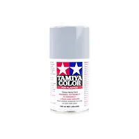 A 100ml can of Tamiya TS-32 Haze Grey lacquer spray paint for plastic models, featuring the Tamiya logo and safety warnings on a white background.