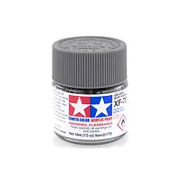 A 10ml jar of Tamiya XF-75 IJN Grey Flat Acrylic Paint with a grey screw-top lid, featuring the Tamiya logo and product details on the label.