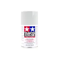 A 100ml can of Tamiya TS-81 Royal Light Grey lacquer spray paint for plastic models, shown against a white background.