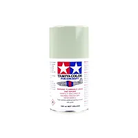 A 100ml can of Tamiya AS-29 Grey Green (IJN) aircraft spray paint, featuring the Tamiya logo and an aircraft illustration on a white background.