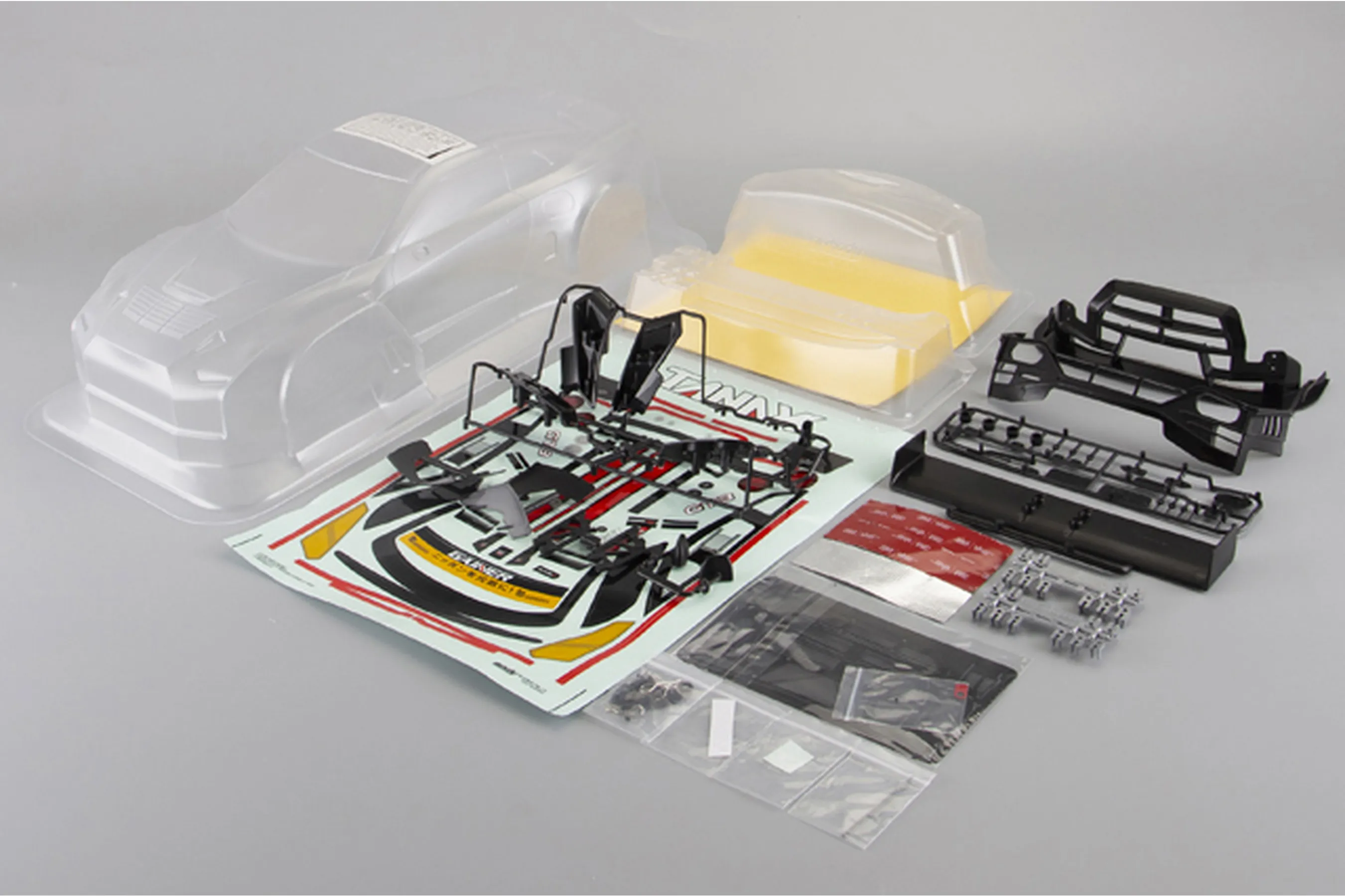 Killerbody 1/10 Gainer Tanax GT-R NISMO R35 Unpainted Body Shell Set ...