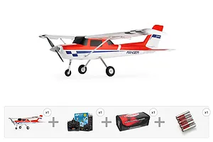 FMS RC Plane Ranger EP Reflex V3 1.2m Red - Learn To Fly Bundle image 136625