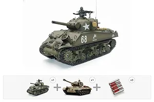 Heng Long 1/16 USA M4A3 "Sherman" & USA M26 "Pershing" Tanks - WWII Allied Bundle image 136671