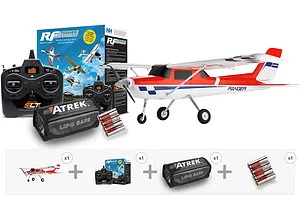 FMS RC Plane Ranger EP Reflex V3 1.2m Red - Learn To Fly Bundle