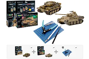 Revell 1/35 Tiger II Ausf. B Henschel and Panther Ausf.G SDKfZ Model Bundle