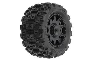 Pro-Line 1.85" Badlands MX Tyres on Black Raid Rims 4Pcs image 100246