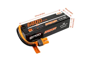 Spektrum 14.8V 6800mAh 120C Hard Case LiPo G2 Battery image 100293
