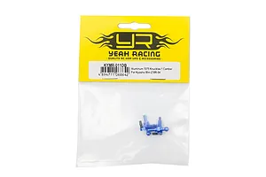 Yeah Racing Aluminium 1 Camber Steering Knuckles for Kyosho Mini-Z MR-04 in original yellow and clear plastic packaging.
