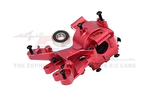 GPM Racing Aluminium Front Upper and Lower Bulkhead - Red image 100610