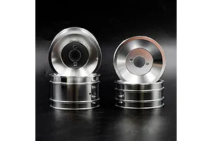 Yeah Racing Aluminium Front and Rear Rim Set 4Pcs - Silver