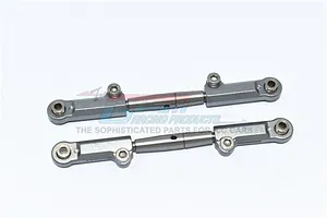 GPM Aluminium Front Upper Adjustable Turnbuckles 2Pcs - Grey Silver