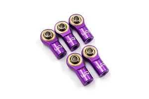 Yeah Racing Aluminium M3 Rod Ends 5Pcs - Purple image 100698