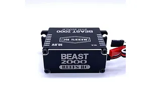 Reefs RC Aluminium BEAST 2000 1/5 Scale 144kg 16.8V Direct Power Brushless Metal Gear Servo with 15T Horns - Black image 100862