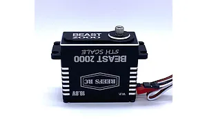 Reefs RC Aluminium BEAST 2000 1/5 Scale 144kg 16.8V Direct Power Brushless Metal Gear Servo with 15T Horns - Black image 100863